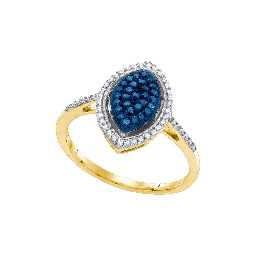 1-4CT-Diamond FASHION BLUE RING