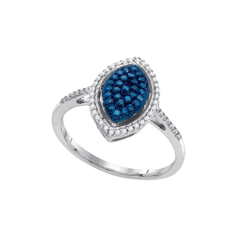 1-4CT-Diamond FASHION BLUE RING