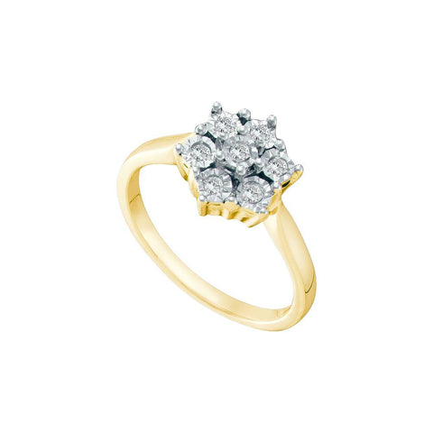 1-10CTW-Diamond FLOWER RING