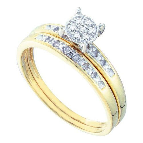 10K Yellow-gold 0.07CT DIAMOND  FASHION TRIO SET