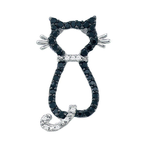 1-5CT-Diamond CAT BLACK PENDANT