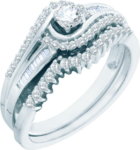 1-2CT-Diamond RD-CENTER BRIDAL SET