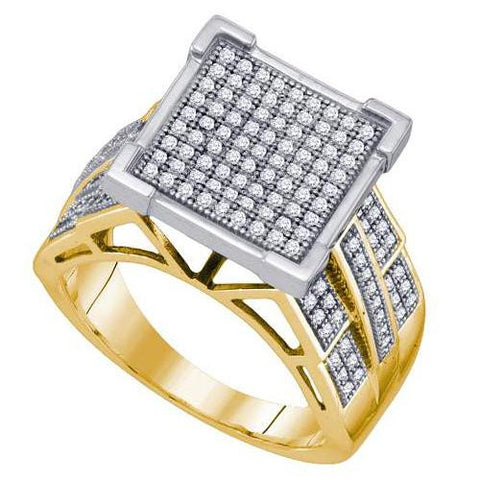 10K Yellow-gold 0.50CT DIAMOND MICRO PAVE RING