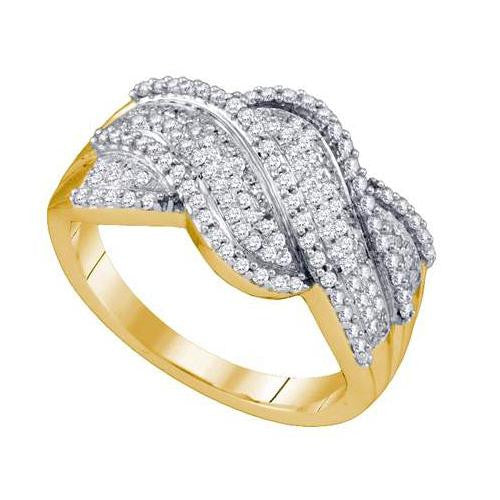 10K Yellow-gold 0.50CT DIAMOND MICRO PAVE BAND