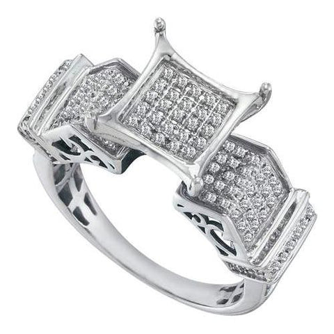 10K White-gold 0.38CTW DIAMOND  MICRO PAVE RING