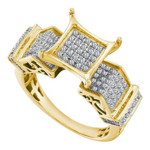 10K Yellow-gold 0.38CTW DIAMOND  MICRO PAVE RING