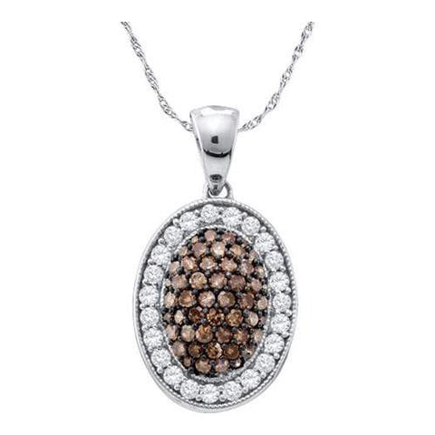 10KT White Gold 1.00CT DIAMOND FASHION PENDANT