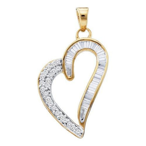 10KT Yellow Gold 0.25CTW DIAMOND FASHION PENDANT