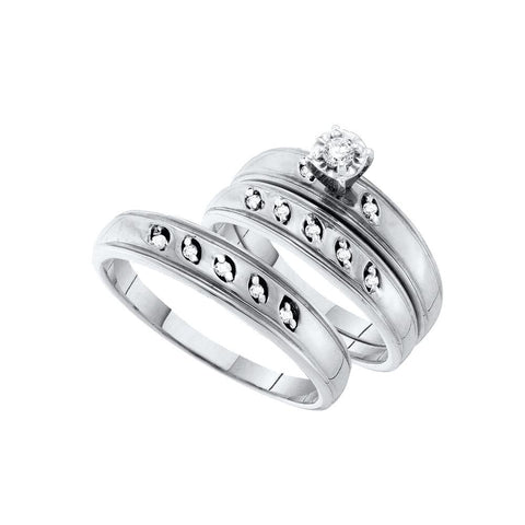 1-5CT-Diamond RD-CENTER TRIO SET