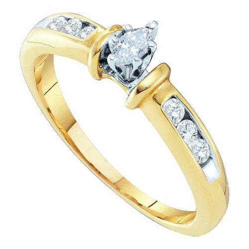 10KT Yellow Gold 0.25CTW DIAMOND   BRIDAL RING