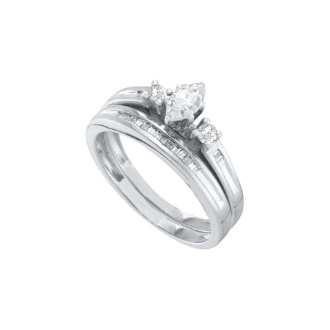 1-4CT DIAMOND MARQUISE CENTER BRIDAL SE