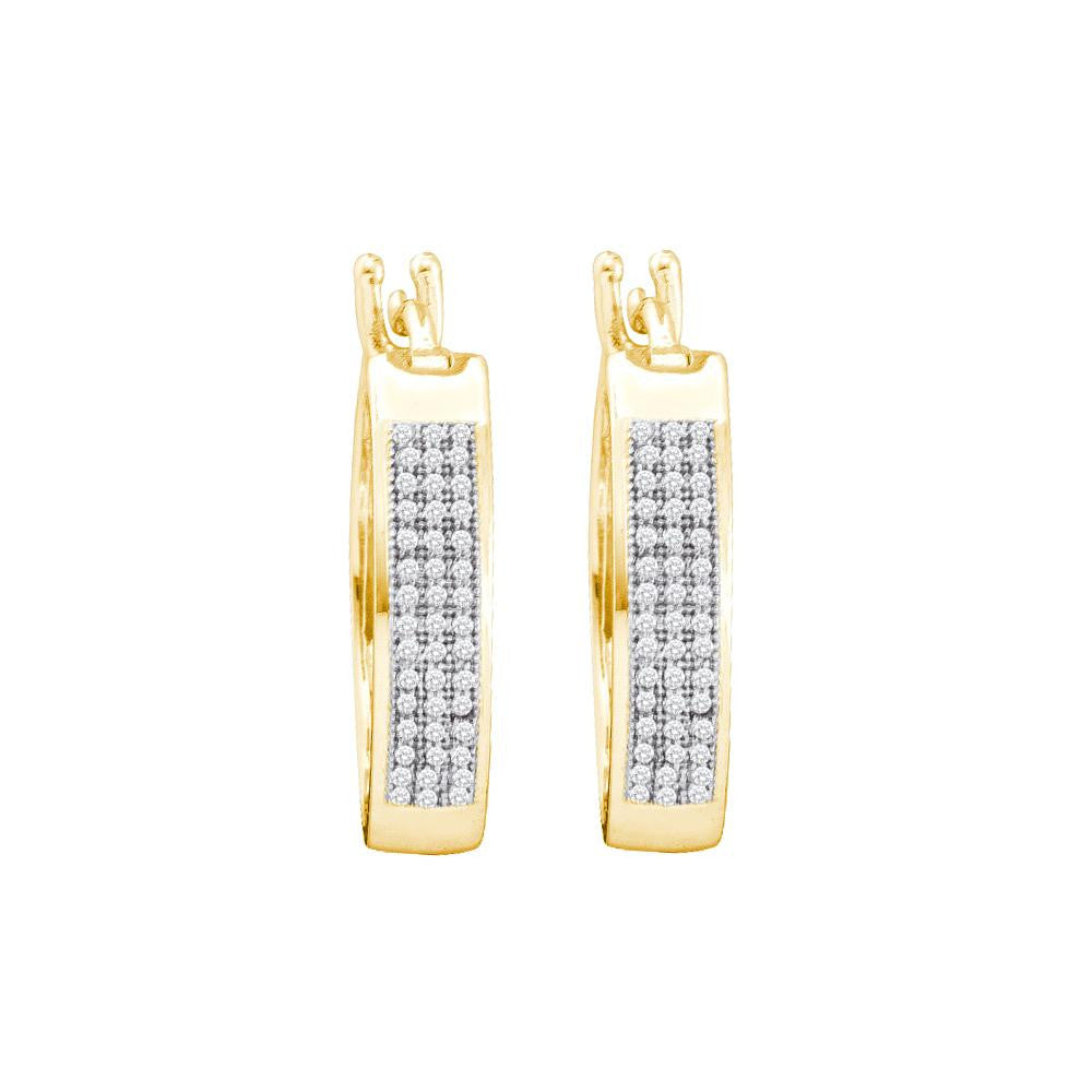 1-4CTW-Diamond MICRO-PAVE HOOPS