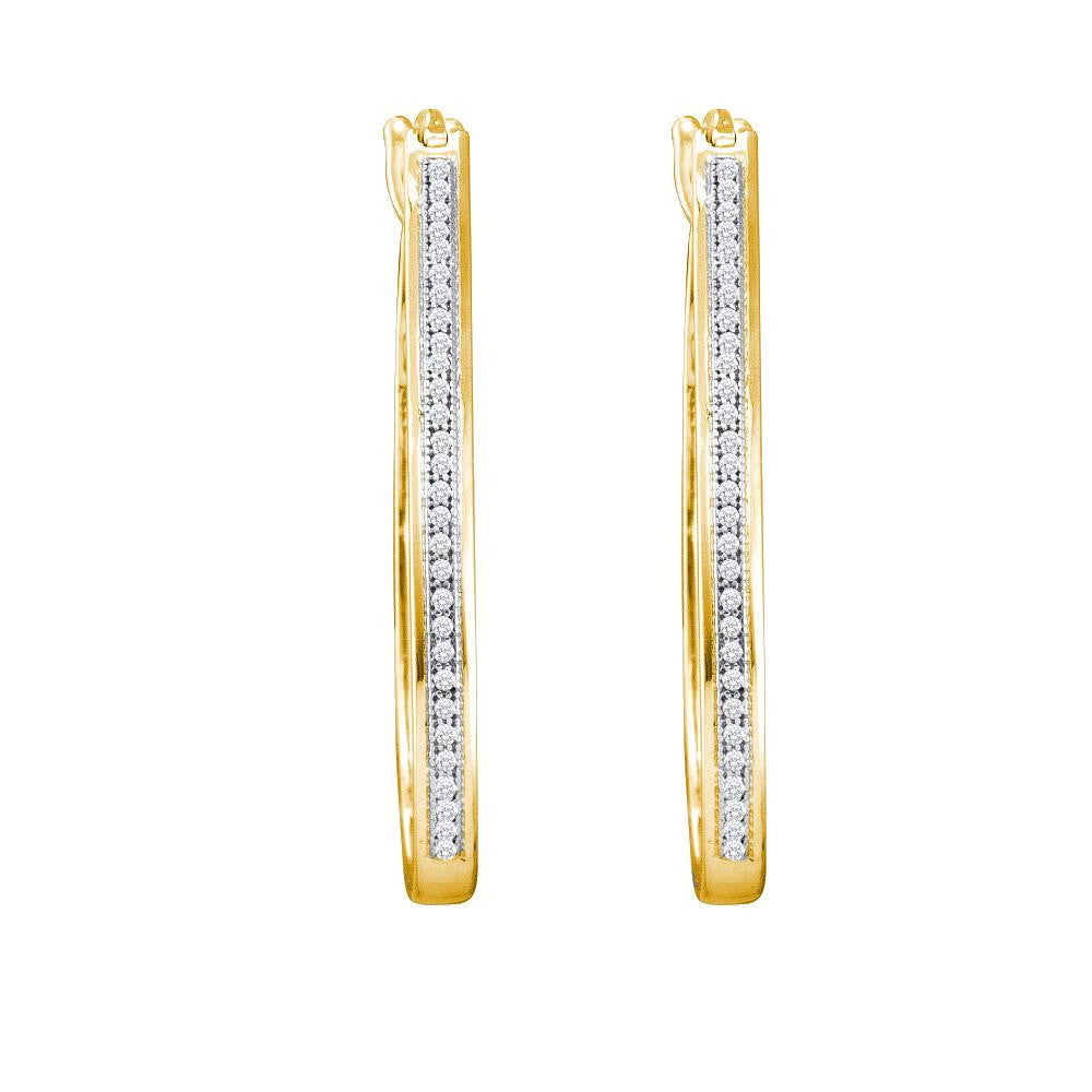 1-6CT-Diamond MICRO-PAVE HOOPS