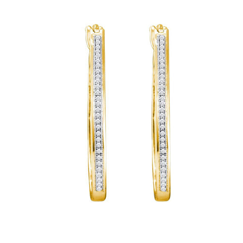 1-6CT-Diamond MICRO-PAVE HOOPS