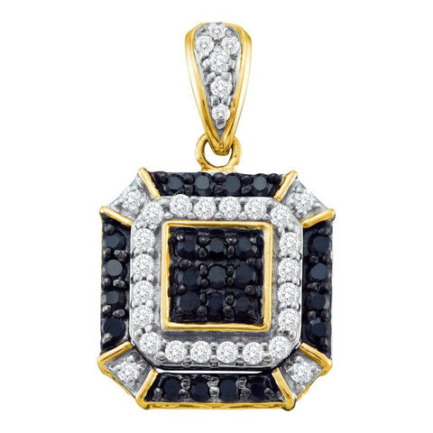 1-2CTW-Diamond BLACK  PENDANT