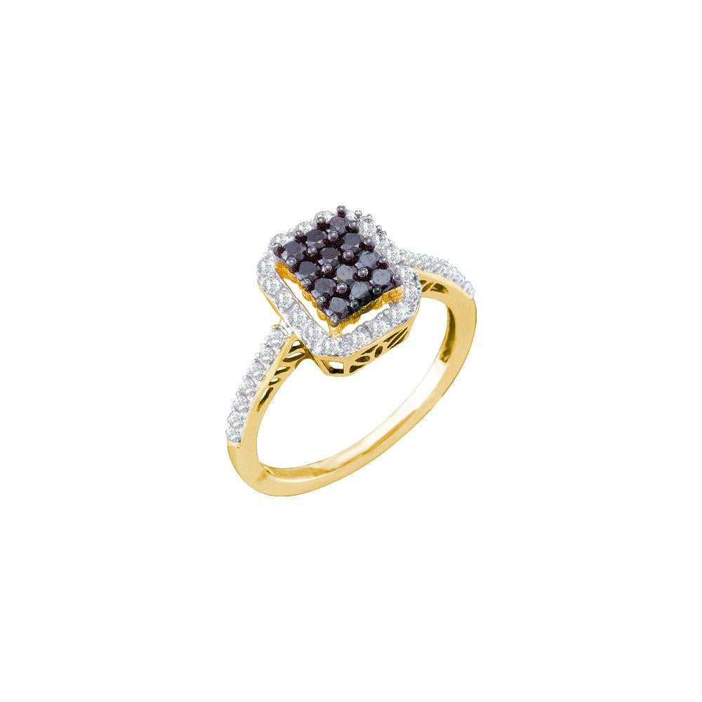 1-2CT-Diamond BLACK  RING