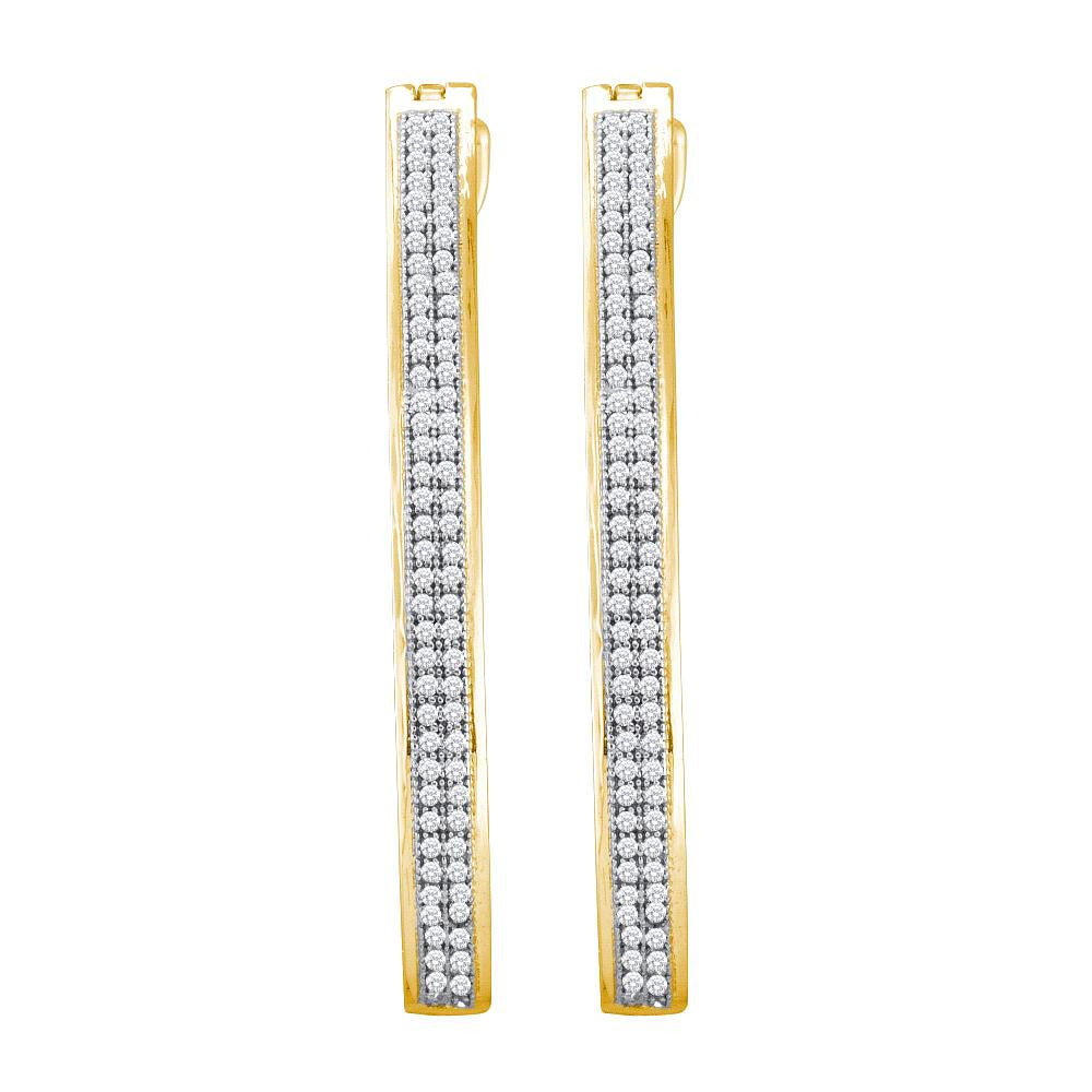 1-2CT-Diamond MICRO-PAVE HOOPS