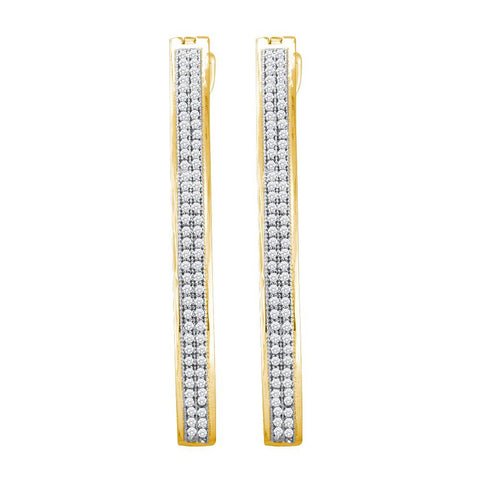 1-2CT-Diamond MICRO-PAVE HOOPS