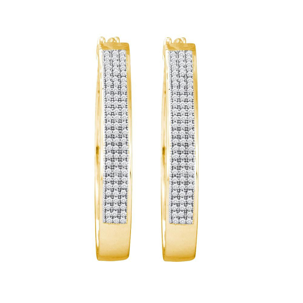 1-2CTW-Diamond MICRO-PAVE HOOPS