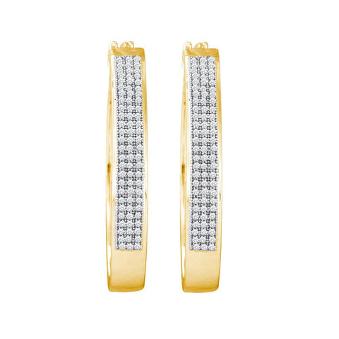 1-2CTW-Diamond MICRO-PAVE HOOPS