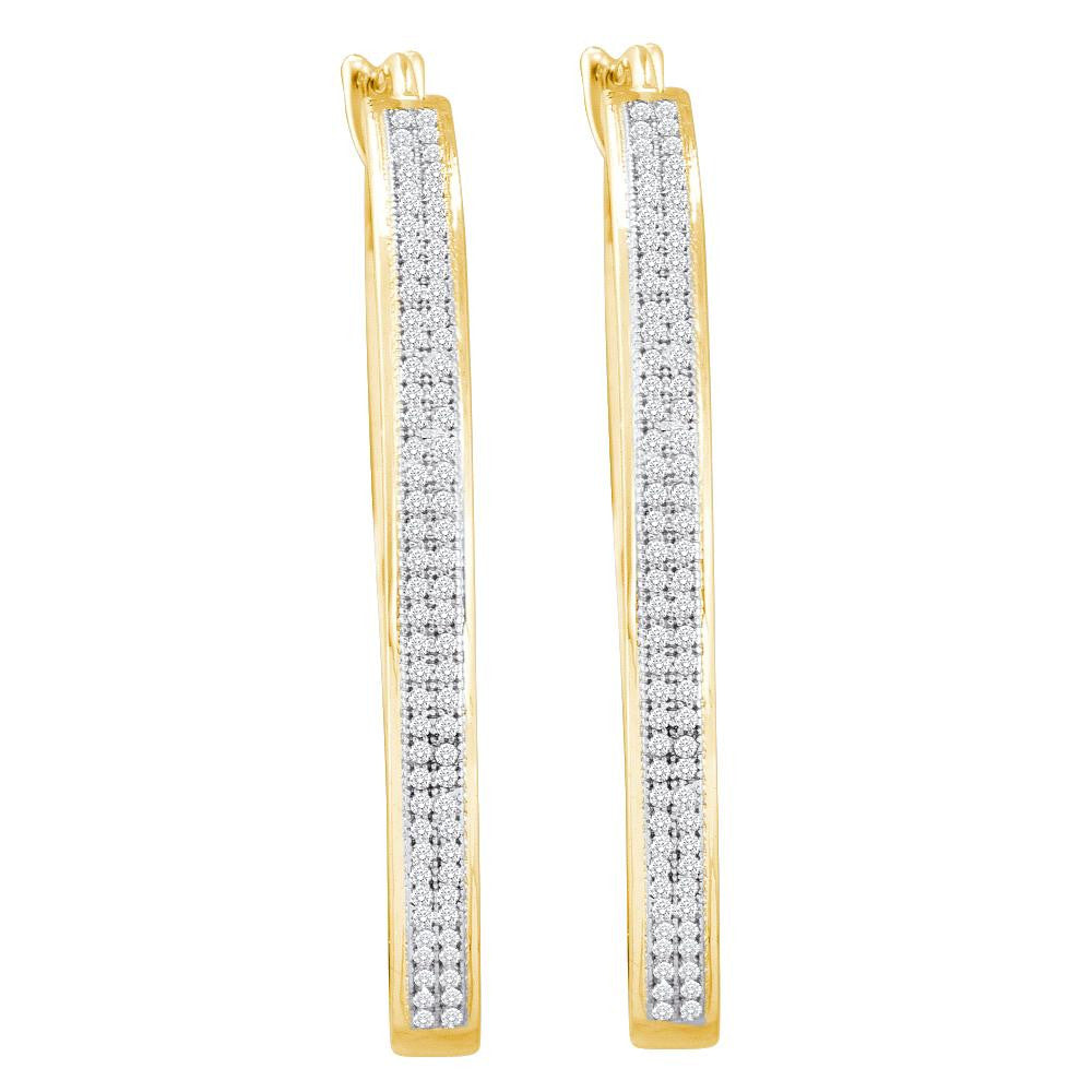 1-2CTW-Diamond MICRO-PAVE HOOPS