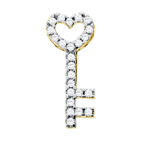 1-4CTW-Diamond KEY PENDANT