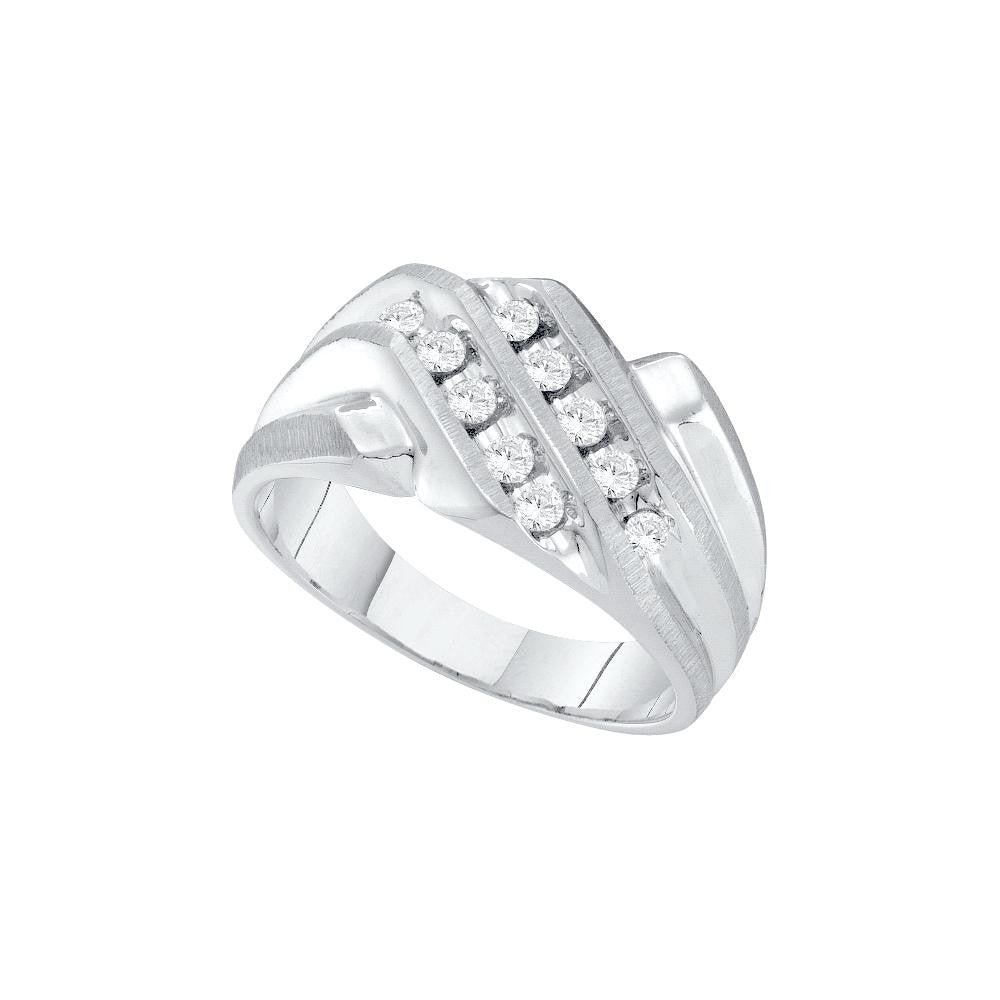 1-3CT-Diamond CLUSTER MENS BAND