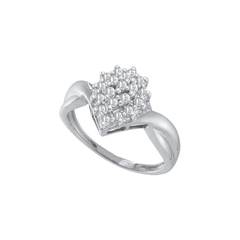 1-4CT-Diamond CLUSTER RING