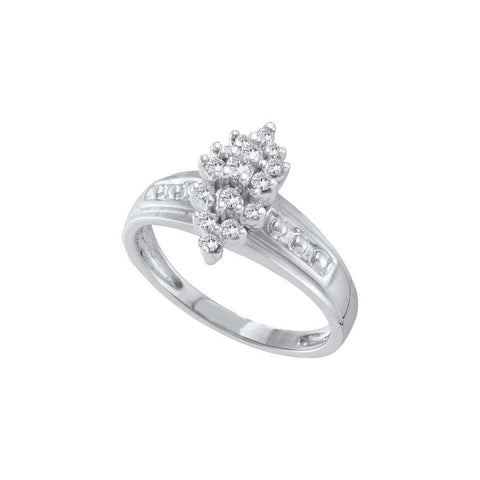 1-4CTW-Diamond CLUSTER RING