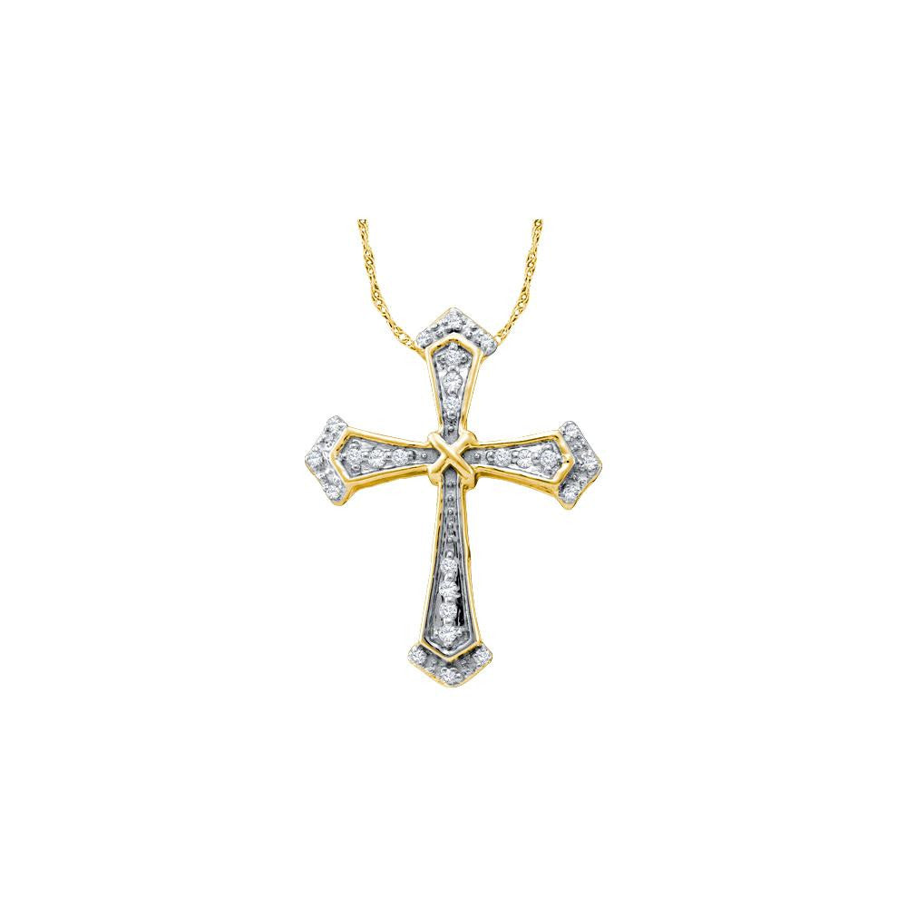 1-10CTW-Diamond CROSS PENDANT