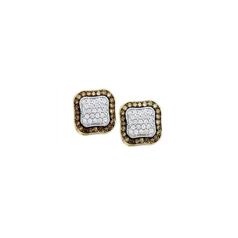 1 CT-Diamond FASHION BROWN EARRINGS