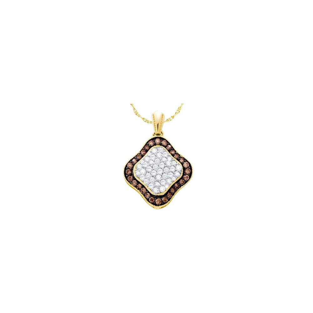 1 CTW-Diamond FASHION BROWN PENDANT