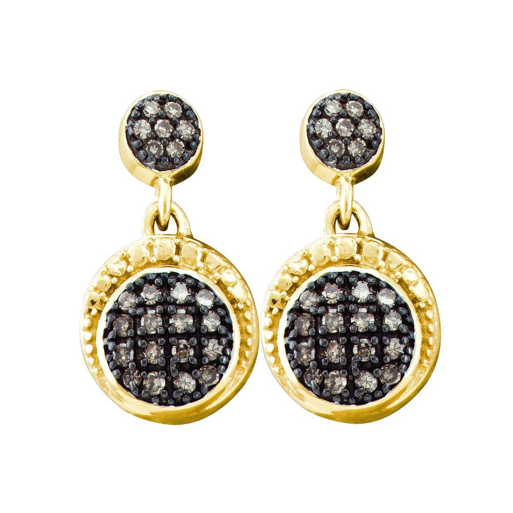 1-4CTW-Diamond BROWN  EARRINGS