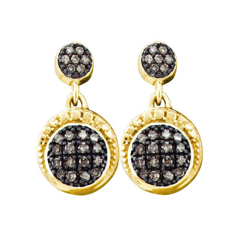 1-4CTW-Diamond BROWN  EARRINGS