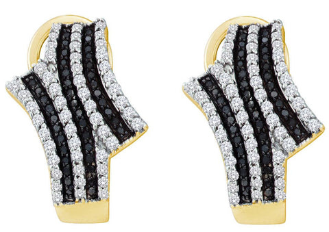 7-8CTW-Diamond FASHION BLACK EARRING