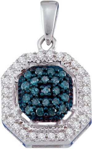 1-5CT-Diamond FASHION BLUE PENDANT