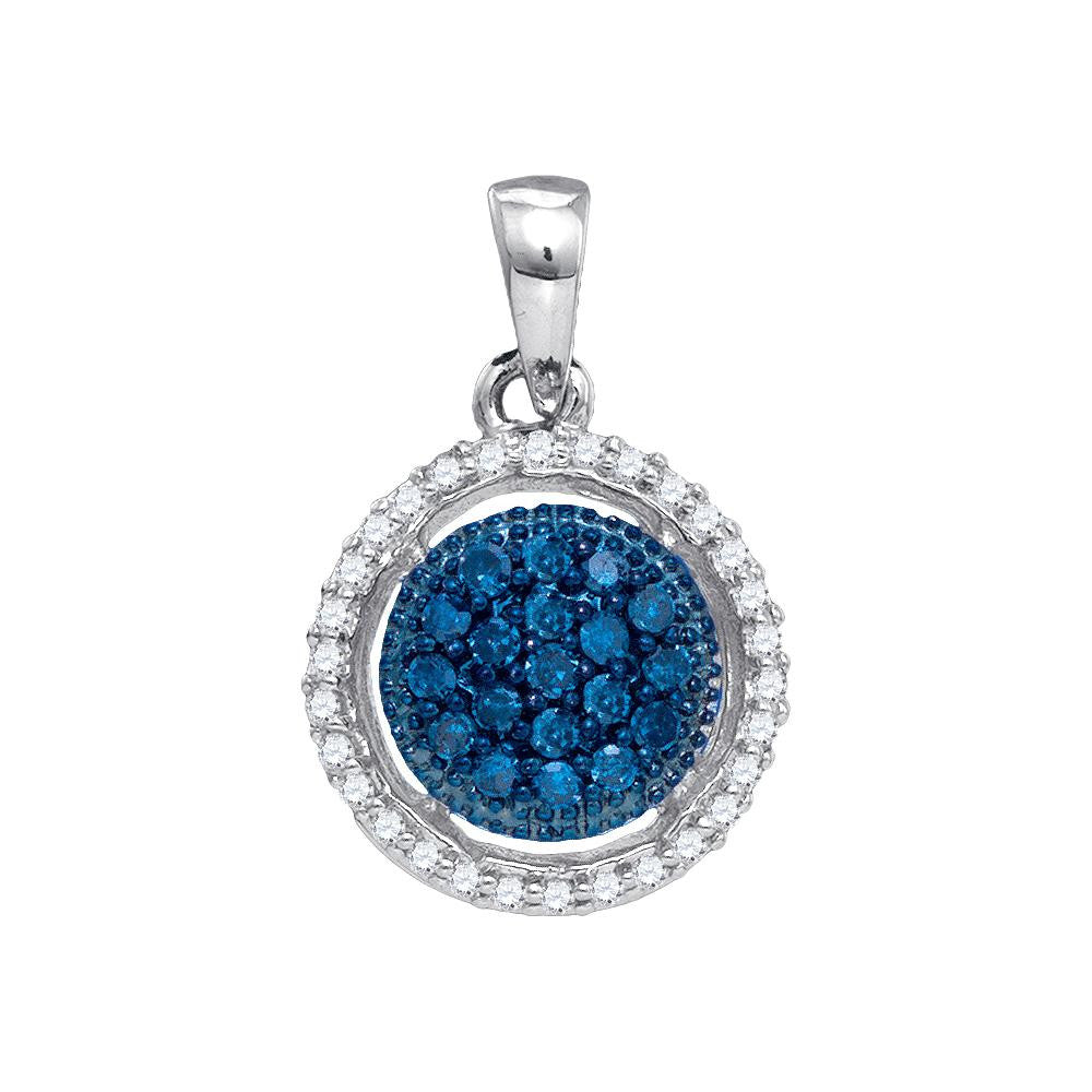 1-5CT-Diamond FASHION BLUE PENDANT