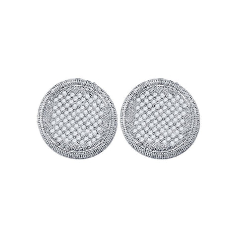 1 CTW-Diamond MICRO-PAVE EARRINGS