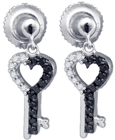 1-6CT-Diamond KEY BLACK EARBLACK RINGS