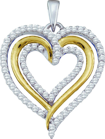 3-8CTW-Diamond HEART PENDANT