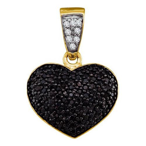 10KT Yellow Gold 0.55CTW DIAMOND HEART PENDANT