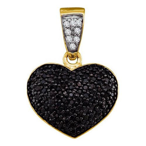 10KT Yellow Gold 0.55CTW DIAMOND HEART PENDANT