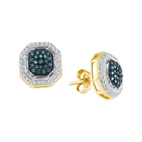 3-8CT-Diamond FASHION BLUE EARRINGS