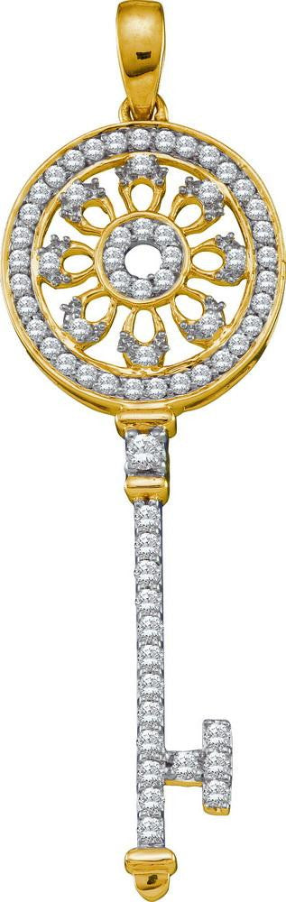 1-2CTW-Diamond KEY PENDANT