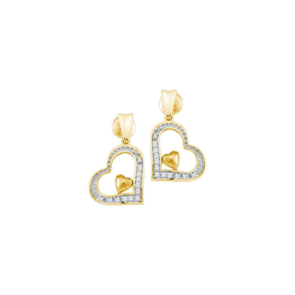 1-10CT-Diamond HEART EARRING