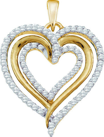 3-8CTW-Diamond HEART PENDANT