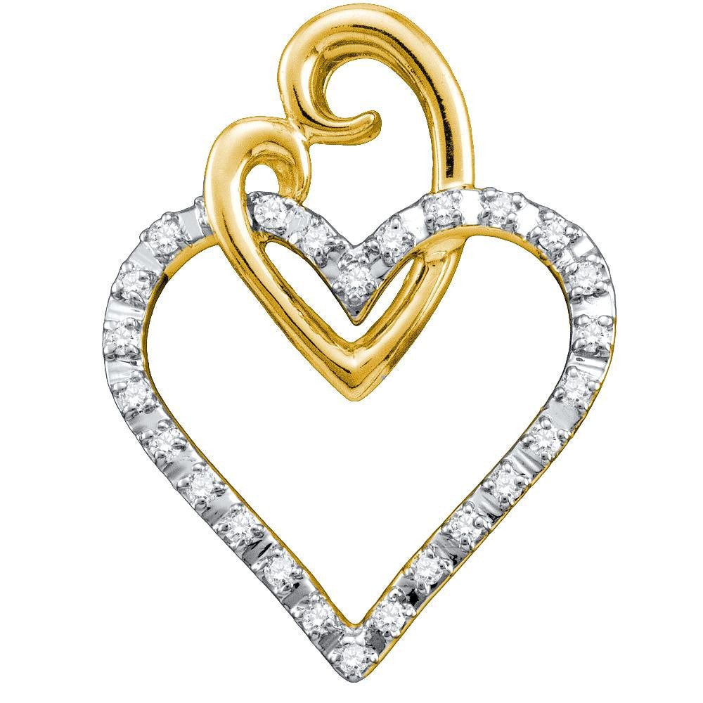 1-12CT-Diamond HEART PENDANT