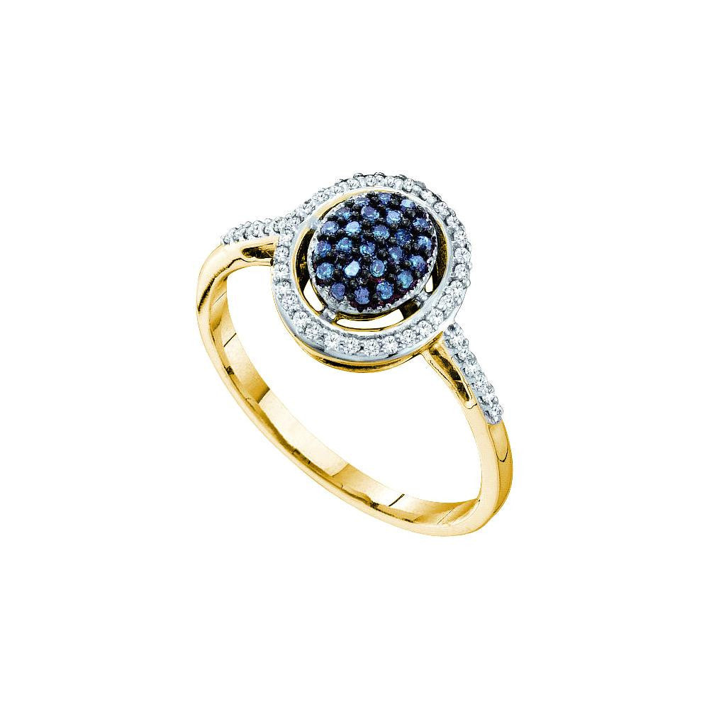 1-4CT-Diamond FASHION BLUE RING