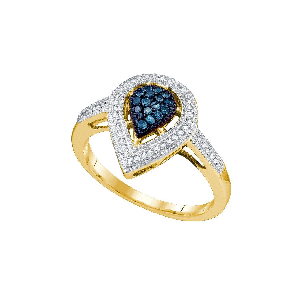 1-4CT-Diamond FASHION BLUE RING