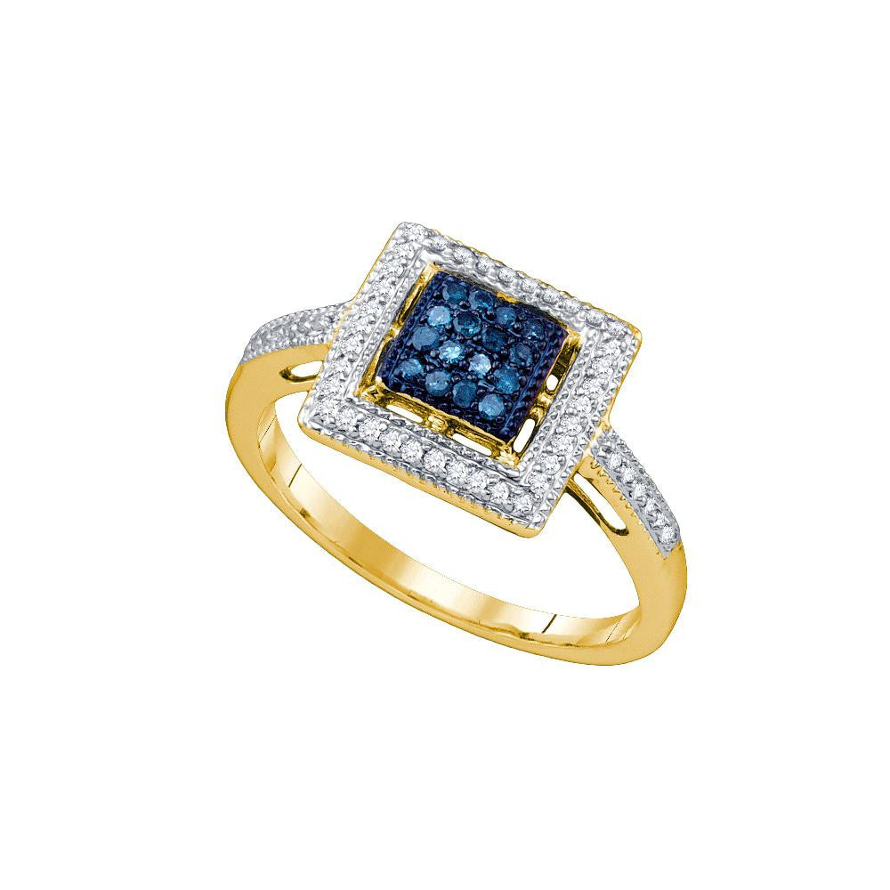 1-4CT-Diamond FASHION BLUE RING